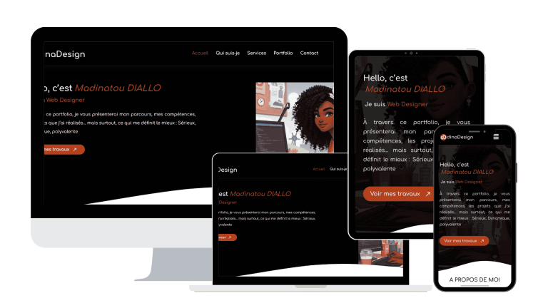 Lire la suite à propos de l’article Maquette et prototypage portfolio dina Design